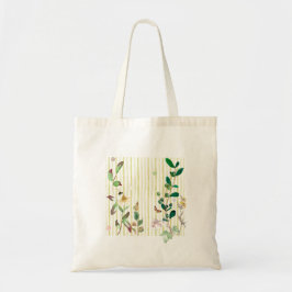 Bolsa Tote Striped Watercolor Floral