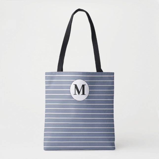 Bolsa Tote Stripes brancas (Frente)