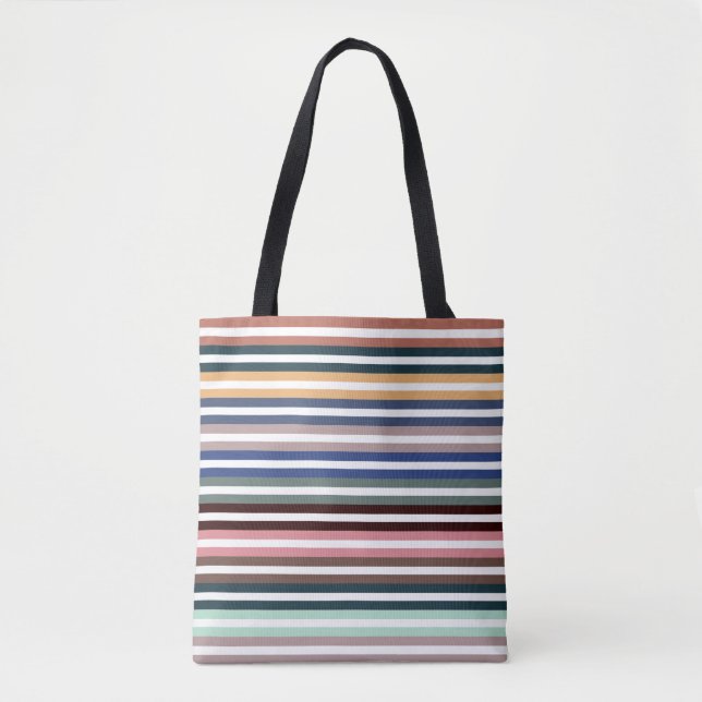 Bolsa Tote Stripes Coloridas (Frente)