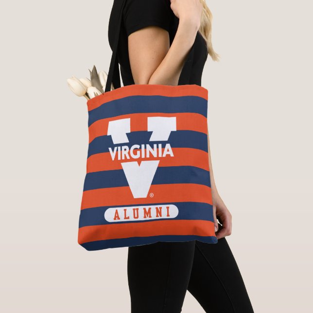 Bolsa Tote Stripes de Alunos da Virginia Cavaliers (Close Up)