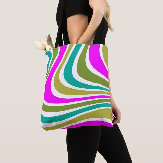 Bolsa Tote Stripes de Mod e Xadrezes (Close Up)
