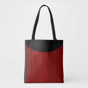 Bolsa Tote Stripes Vermelhas e Pretas