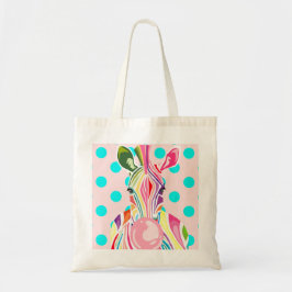 Bolsa Tote Stripez e turquesa Dotz
