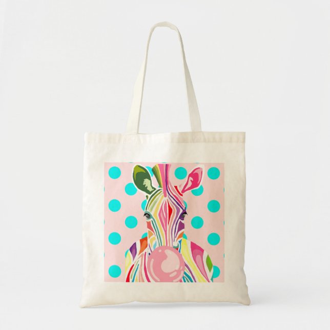 Bolsa Tote Stripez e turquesa Dotz (Frente)