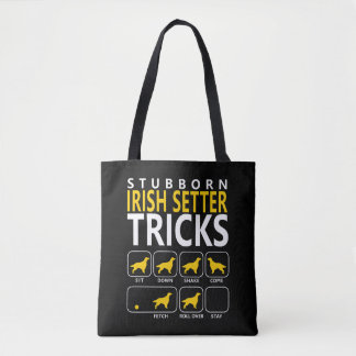 Bolsa Tote Stubborn Irish Setter Tricks Engraçado Irish Sette