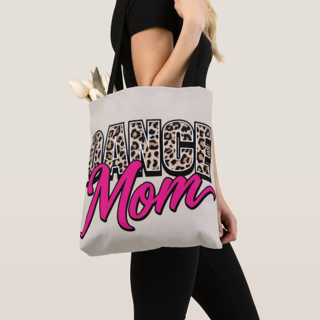 Bolsa tote Stylish Pink Script Animal Print Carrya (Close Up)