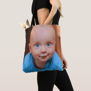 BOLSA TOTE SUA FOTO DE BEBÊ POR TODO IMPRESSÃO