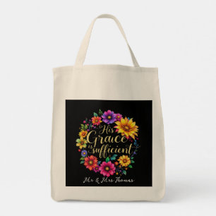 Bolsa Tote Sua Graça É Uma Bíblia Inspiradora Suficiente Vers