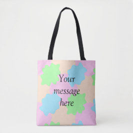 Bolsa Tote Sua mensagem aqui adicionar texto nome boho colori