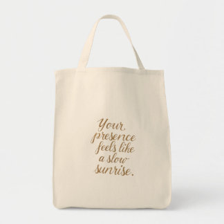 Bolsa Tote Sua Presença: Um Nascer do Sol Lento