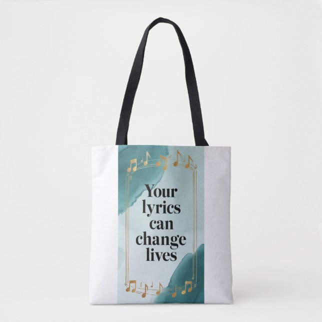 Bolsa Tote Suas Letras Podem Mudar Vidas (Frente)