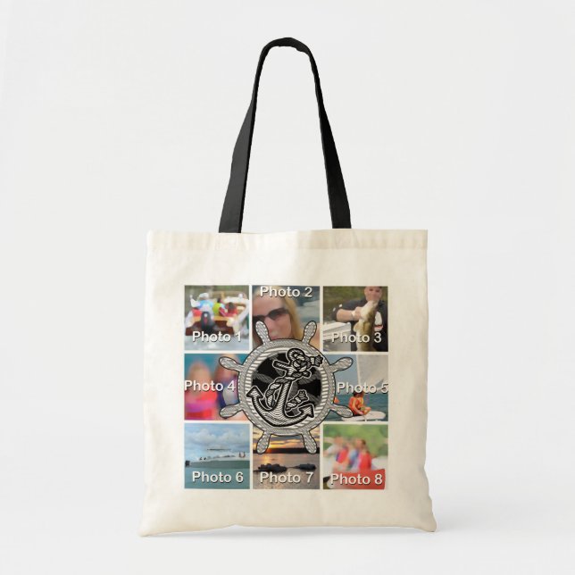 Bolsa Tote Suas próprias imagens personalizadas da barra náut (Frente)