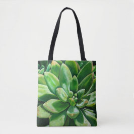 Bolsa Tote Succulent no verde