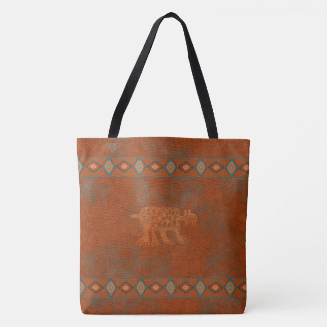 Bolsa Tote Sudoeste Canyons Bobcat Petroglicph (Frente)