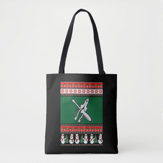 Bolsa Tote Suéter de Natal Feio Eletrico (Frente)