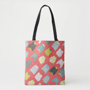 Bolsa Tote Suéteres multicoloridos, aconchegantes, inverno q