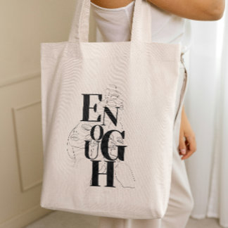 Bolsa Tote Suficiente Letreirismo Minimalista Empoderador Grá