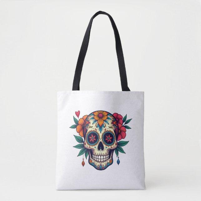 Bolsa Tote Sugar Skull Art (Frente)