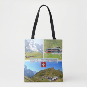 Bolsa Tote Suiça CH - Linha de caminho de ferro Jungfrau -