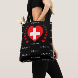 Bolsa Tote Suiça Flag & Heart Swiss Flag /sport