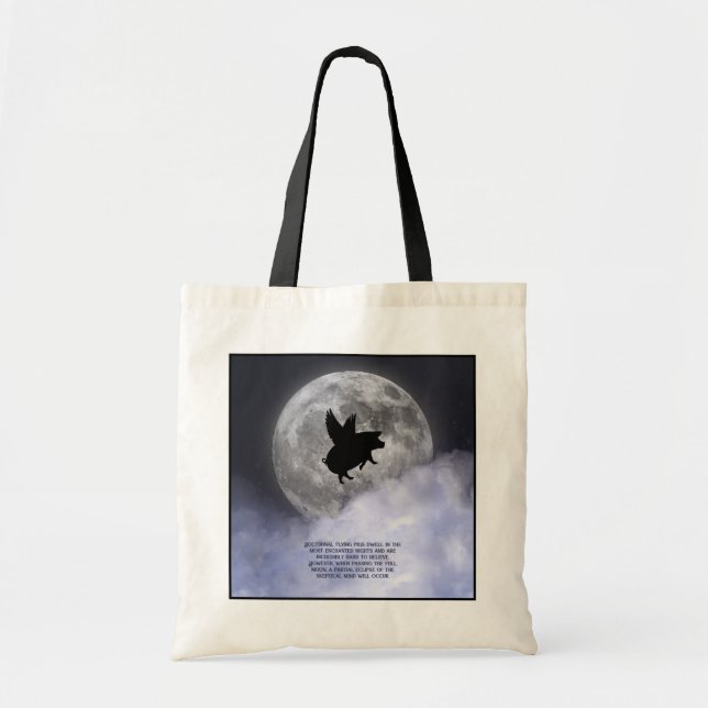 Bolsa Tote Suínos voadores nocturnos (Frente)