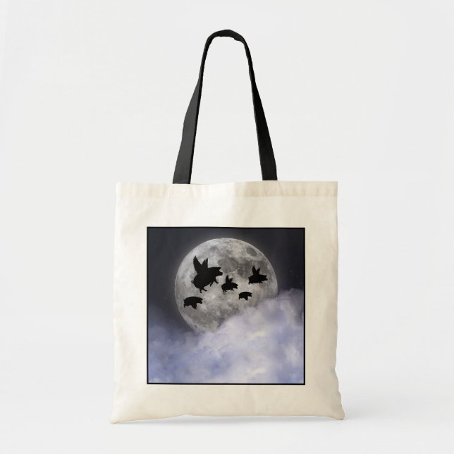 Bolsa Tote Suínos voadores nocturnos (Frente)