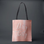 Bolsa Tote Suja 30 de aniversário, Rosa Dourado, cor-de-rosa<br><div class="desc">Suja Trinta aniversário de 30 anos Moderna Rapariga Metálica Moderna de 30 Partidos, que é o Dourado Blush Blush Party Pink Party Bag, perfeito para uma Festa de aniversário Dourada ou Cor-de-Rosa Blush. Esta bolsa de festa é perfeita para uma Festa de aniversário 30. O ano também pode ser trocado...</div>