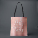 Bolsa Tote Suja 30 de aniversário, Rosa Dourado, cor-de-rosa<br><div class="desc">Suja Trinta aniversário de 30 anos Moderna Rapariga Metálica Moderna de 30 Partidos, que é o Dourado Blush Blush Party Pink Party Bag, perfeito para uma Festa de aniversário Dourada ou Cor-de-Rosa Blush. Esta bolsa de festa é perfeita para uma Festa de aniversário 30. O ano também pode ser trocado...</div>