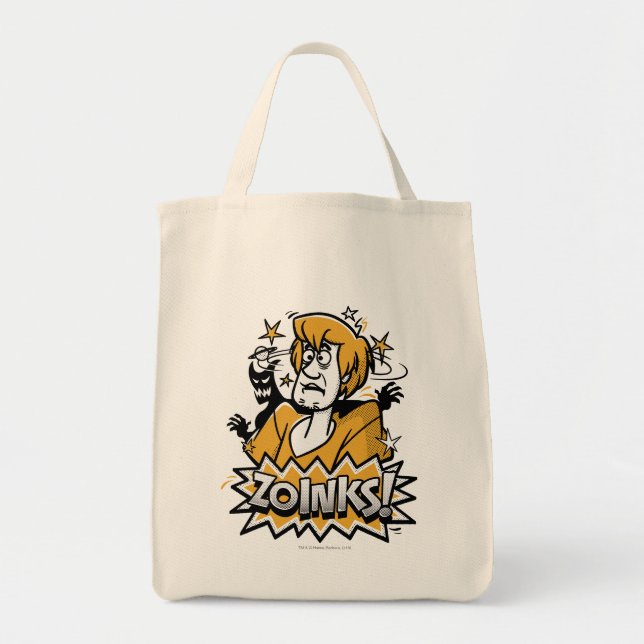 Bolsa Tote Sujo "Zoinks"! Gráfico de Meio-Tom (Frente)