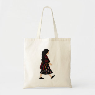 Bolsa Tote Sumi Naga Girl com Naga Bag Tribal Tote Bag
