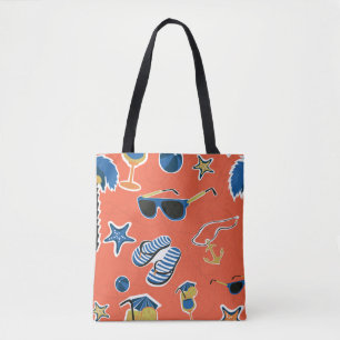 Bolsa Tote Summer Beach: Relaxando o Padrão Invisível.