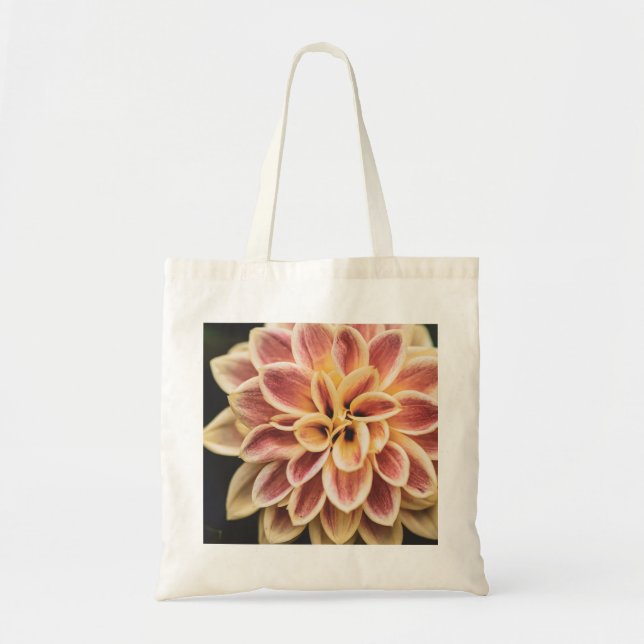 Bolsa Tote Summer Dahlia Flower (Arte Floral) (Frente)