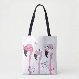 Bolsa Tote Summer Flamingo: Ilustração da Pratage.