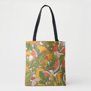 Bolsa Tote Summer food seamless pattern. Sanwiches,ice cream 