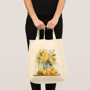 Bolsa Tote Summer Lemon Blossom Jar