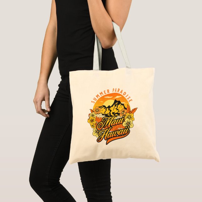 Bolsa Tote Summer Paradise, Maui Hawaii (Frente (produto))