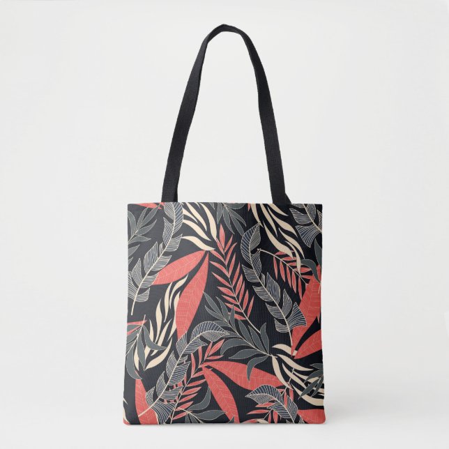 Bolsa Tote Summer seamless tropical pattern with bright yello (Frente)