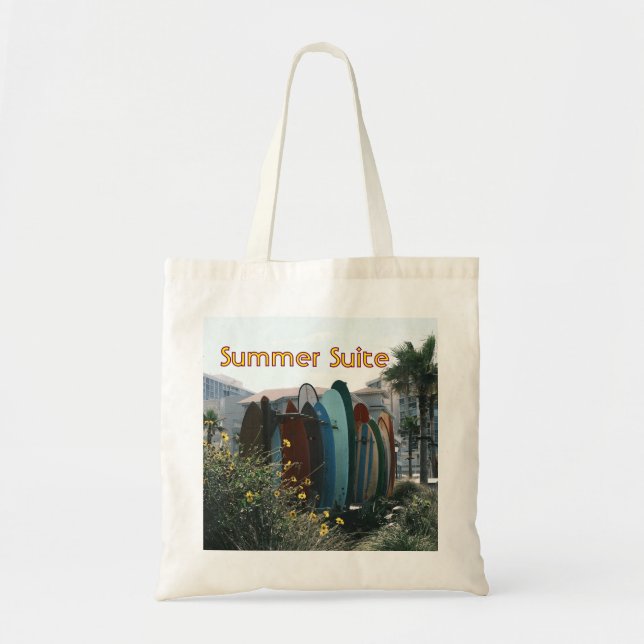 Bolsa Tote Summer Suite Surfboards & Palm Trees (Frente)