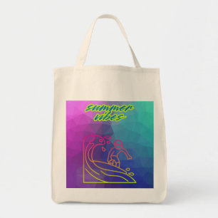 Bolsa Tote Summer vibe o garoto surfando.