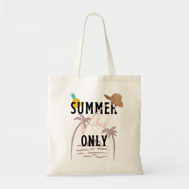 Bolsa Tote Summer Vibes Only Beach (Frente)