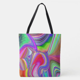 Bolsa Tote Summerrainbow, Abstrato 3D Rainbowart