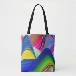 Bolsa Tote Summerrainbow, Abstrato 3D Rainbowart