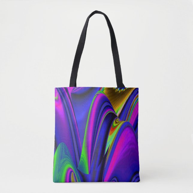 Bolsa Tote Summerrainbow, Abstrato 3D Rainbowart (Frente)