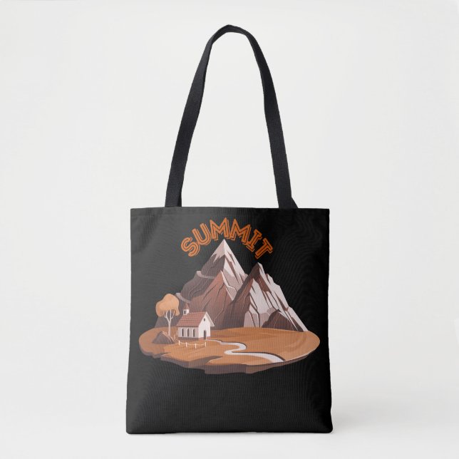 Bolsa Tote ​Summit Mountain Adventure Nature Lover Drawstring (Frente)