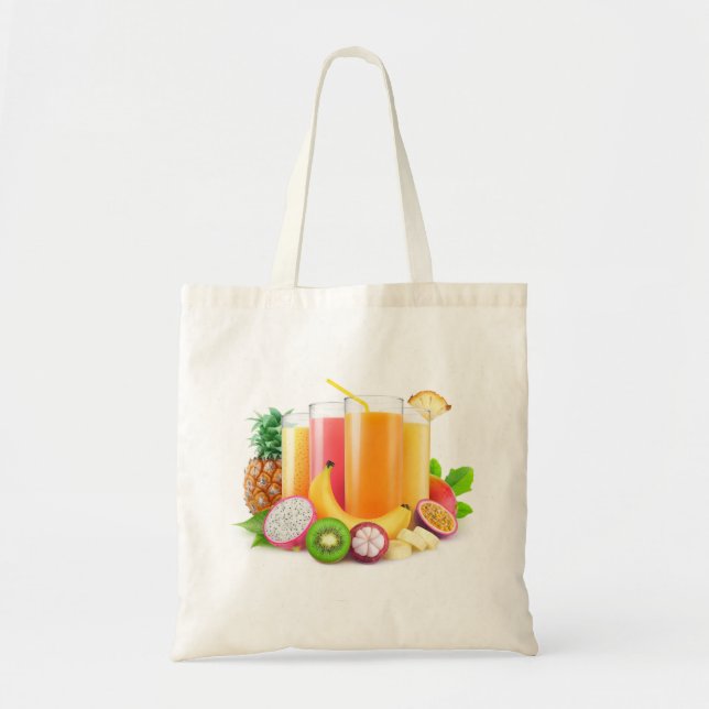Bolsa Tote Sumos tropicais frescos (Frente)