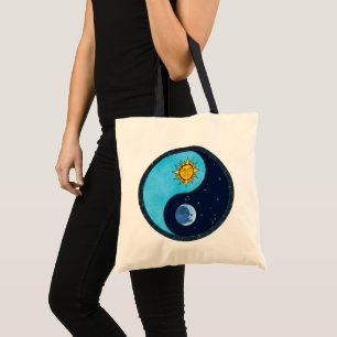 Bolsa Tote Sun Moon Yin Yang Símbolo Tote Bag