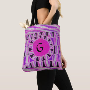 Bolsa Tote SUN SOLAR ENERGY MONOGRAMA cor-de-rosa Fuchsia Bla