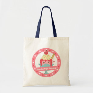 Bolsa Tote Sundae é para domingo! Doce Sundae de desenho anim