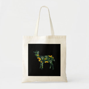 Bolsa Tote Sunflower Girl Floral Goat Kid Havaiano