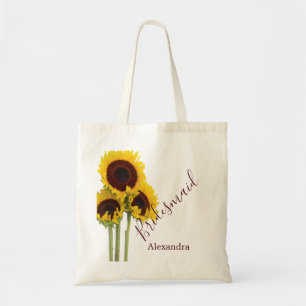 Bolsa Tote Sunflower Personal Bridesmaid Flor Russo